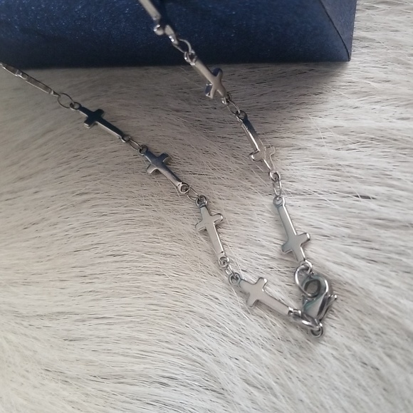 Stainless Steel Cross Necklace - Picture 4 of 7